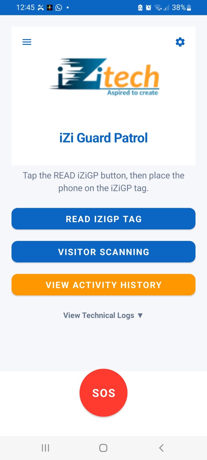App screen 1 — Main